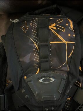 vintage Oakley Icon 3.0 Backpack, y2k black and orange